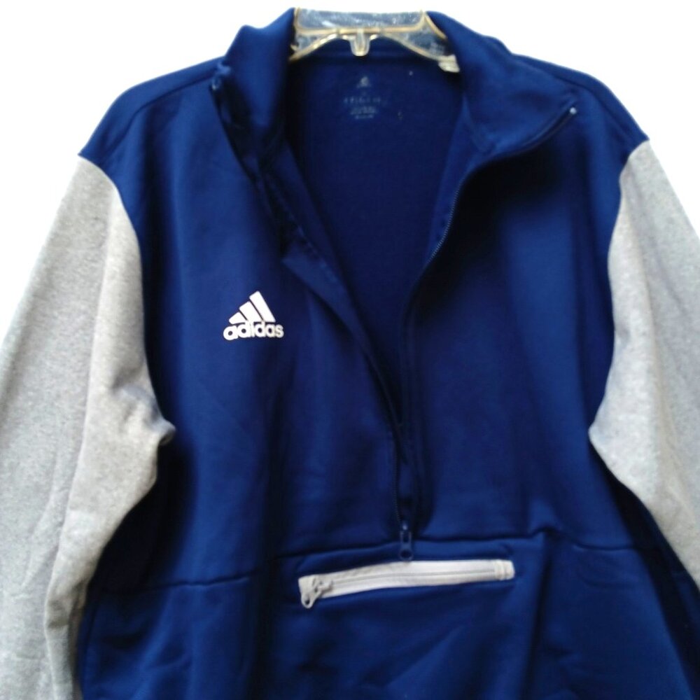 NWT Adidas Team Issue 1 /4 Zip Sweatshirt Size 2XL Navy / Grey - Picture 2 of 6